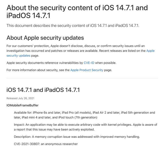 玉屏苹果手机维修分享iOS 14.7.1 正式版更新内容及升级方法 